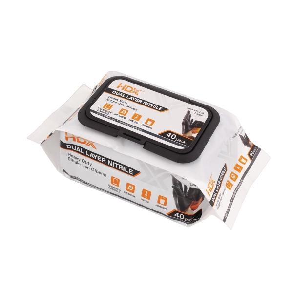 GUANTES DE NITRILO NEGRO 40 PIEZAS