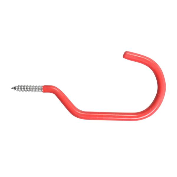 GANCHO CON TORNILLO DE 15 X 6.5 CM ROJO