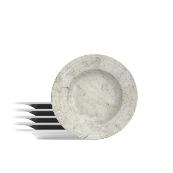 JUEGO DE PLATOS DE POSTRE TRAMONTINA TRAVERTINO 21 CM