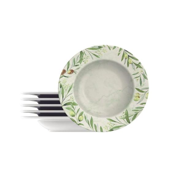 JUEGO DE PLATOS HONDOS TRAMONTINA OLIVA 23 CM