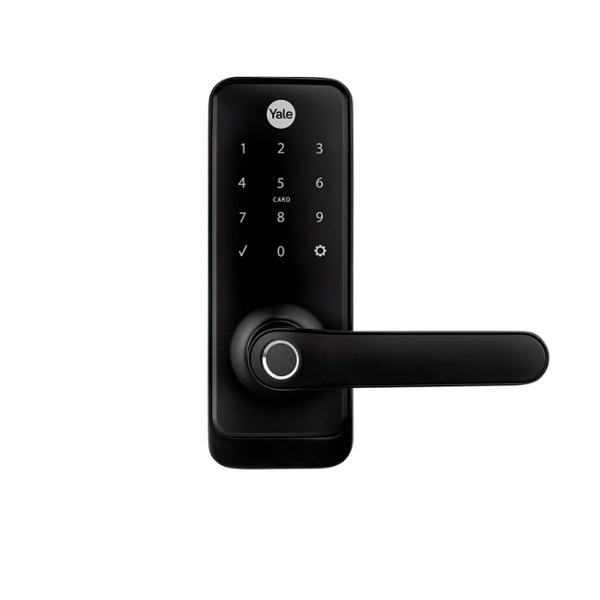 CERRADURA INTELIGENTE YMC300 ZIGBEE REVERSIBLE NEGRO CON HUELLA DIGITAL