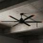 VENTILADOR DE TECHO ALTA VELOCIDAD 72" PARA INTERIOR/EXTERIOR NEGRO