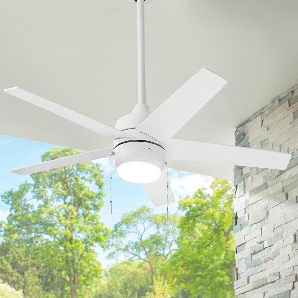 VENTILADOR DE TECHO MENA 44" LED INTEGRADO PARA INTERIOR/EXTERIOR BLANCO