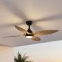 VENTILADOR DE TECHO MELBA 54" LED INTEGRADO PARA INTERIOR/EXTERIOR NEGRO