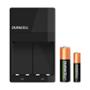 PAQUETE CARGADOR + PILAS RECARGABLES 6 AA Y 2 AAA DURACELL