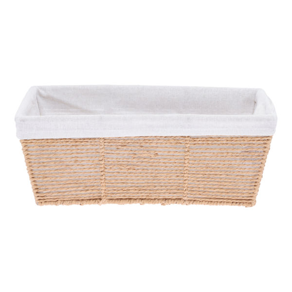 GAVETA ORGANIZADORA CON FORRO 40 X 23 X 15 CM PAPEL CAFÉ CLARO