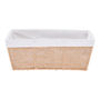 GAVETA ORGANIZADORA CON FORRO 40 X 23 X 15 CM PAPEL CAFÉ CLARO
