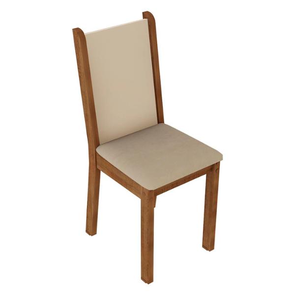 KIT 4 SILLAS RUSTIC/CREMA SINT. BEIGE