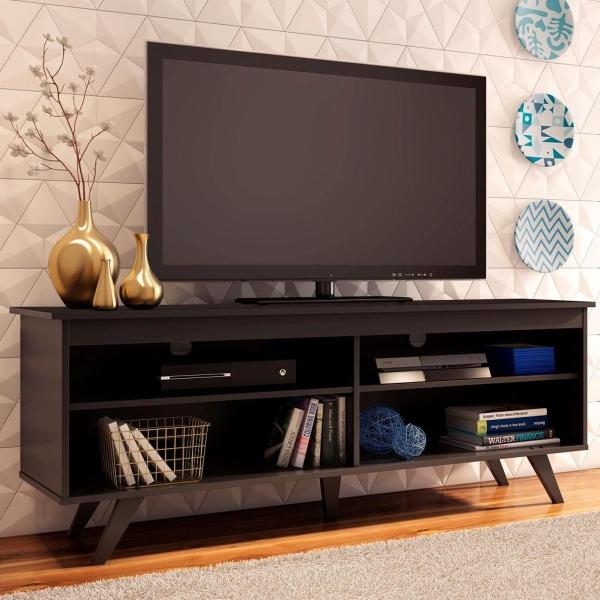 MUEBLE PARA TV PARA 65 PULGADAS MDP NEGRO 150 X 58 X 38 CM