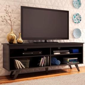 MUEBLE PARA TV PARA 65 PULGADAS MDP NEGRO 150 X 58 X 38 CM