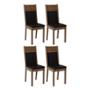 KIT 4 SILLAS 4280 RUSTIC/NEGRO