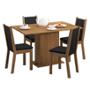 CONJ. TALITA 4 SILLAS RUSTIC/NEGRO
