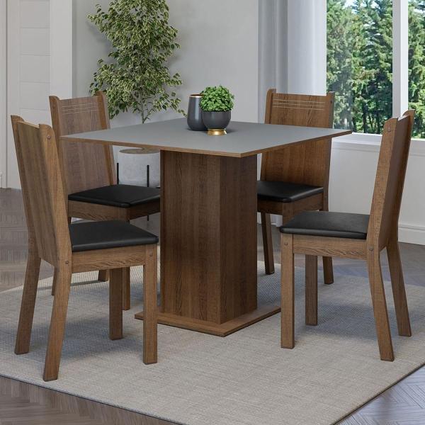 MESA 4 SILLAS RUSTIC/GRIS/NEGRO SAMARA
