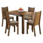 MESA 4 SILLAS RUSTIC/SINTÉTICO BEIGE