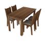 MESA 4 SILLAS RUSTIC/SINTÉTICO BEIGE