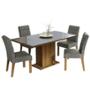 COMEDOR 4 SILLAS RUSTIC/GRIS/SILVER