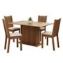 COMEDOR 4 SILLAS RUSTIC/BEIGE