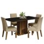 COMEDOR 4 SILLAS RUSTIC/NEGRO/IMPERIAL