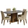 CONJUNTO COMEDOR 4 SILLAS KEILA MADESA
