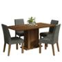 SET DE COMEDOR CON 4 SILLAS RUSTIC/PLATA