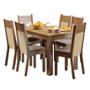 SET DE COMEDOR DE 6 SILLAS RUSTIC/CREMA MADESA