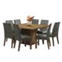 MESA 8 SILLAS RUSTIC/PLATA DORIS MADESA