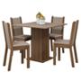 MESA 6 SILLAS RUST./PLATA MADESA