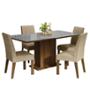 COMEDOR AVRIL MADESA VIDRIO 4 SILLAS