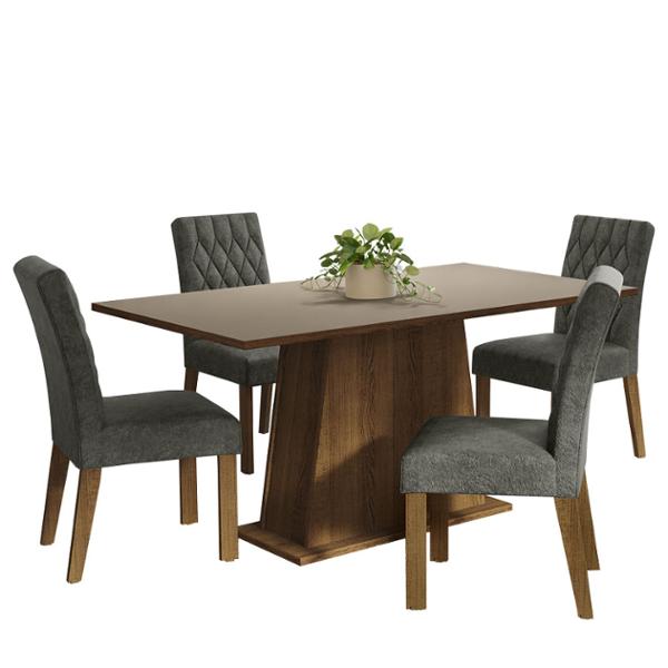 COMEDOR ASHLEY MADESA 4 SILLAS RUSTIC