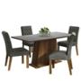 COMEDOR ASHLEY MADESA 4 SILLAS PLATA
