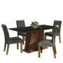 COMEDOR ASHLEY MADESA 4 SILLAS NEGRO
