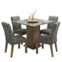 COMEDOR ANAJU MADESA 4SILLAS RUSTIC/GRIS