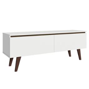 MUEBLE PARA TV PARA 55 PULGADAS MDP MARRÓN BLANCO 136 X 50 X 36 CM