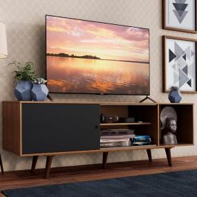 MUEBLE PARA TV PARA 65 PULGADAS MDP MARRÓN Y NEGRO 160 X 39 X 53 CM