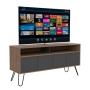 MUEBLE PARA TV PARA 55 PULGADAS MADERA AGLOMERADA MIEL Y PLATA 123.5 X 38.6 X 60.6 CM