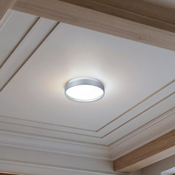 PLAFÓN ILUMINADO LED SOBREPONER CIRCULAR 12.5 W GRIS LUZ FRÍA PARA INTERIOR