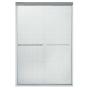 CANCEL PARA BAÑO CORREDIZO SIN MARCO VIDRIO TEMPLADO TRANSPARENTE 121 X 178 CM ALUMINIO
