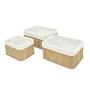 SET 3 GAVETAS ORGANIZADORAS 32 X 25 X 15 CM BAMBÚ NATURAL