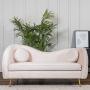SOFÁ 3 PLAZAS BEAN TERCIOPELO 190 CM BEIGE CON COJINES