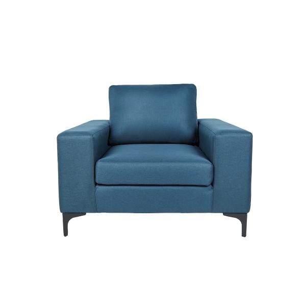 SILLÓN FIJO 1 PERSONA NIAGARA POLIÉSTER AZUL MARINO Y NEGRO