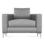 SILLÓN FIJO 1 PERSONA NIAGARA POLIÉSTER GRIS CLARO