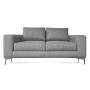 SOFÁ NIAGARA TELA 160 CM GRIS CLARO SIN COJINES