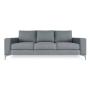 SOFÁ NIAGARA 3 PLAZAS POLIÉSTER 220 X 95 X 73 CM GRIS CLARO