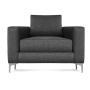 SILLÓN FIJO 1 PERSONA NIAGARA TELA GRIS OSCURO