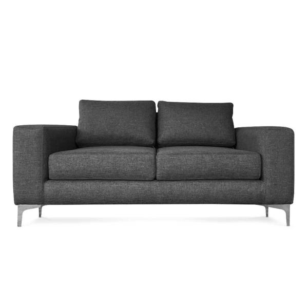 SOFÁ 2 PLAZAS NIAGARA TELA 160 CM GRIS OBSCURO