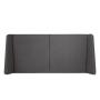 CABECERA QUEEN DE MADERA Y TELA GRIS OSCURO TAPIZADA LISA PARA RECÁMARA