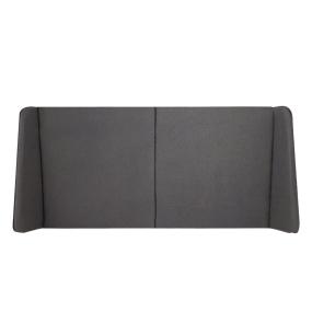 CABECERA QUEEN DE MADERA Y TELA GRIS OSCURO TAPIZADA LISA PARA RECÁMARA