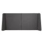 CABECERA KING DE MADERA Y TELA GRIS OSCURO TAPIZADA LISA PARA RECÁMARA