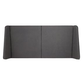 CABECERA KING DE MADERA Y TELA GRIS OSCURO TAPIZADA LISA PARA RECÁMARA