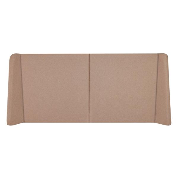 CABECERA MATRIMONIAL DE MADERA CAFÉ TAPIZADA LISA PARA RECÁMARA